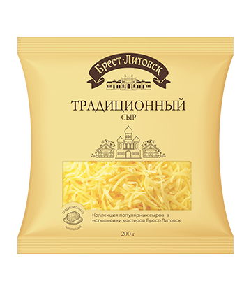 Сыр полутвердый "Брест-Литовск Традиционный" тертый 