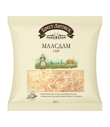 Сыр полутвердый "Брест-Литовск Маасдам" тертый